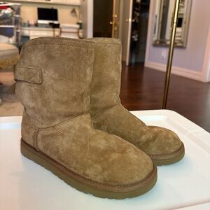 UGG Chestnut Suede Mid-Calf Boots